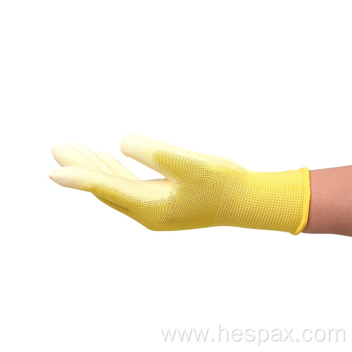 Hespax Electronic Working Labour Gloves Durable PU Palm